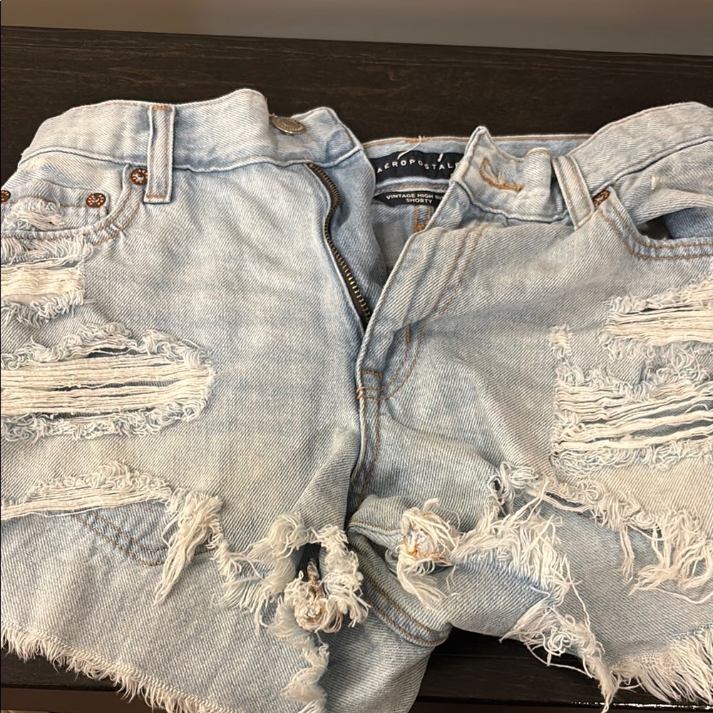 Aeropostale Vintage High Rise Denim Shorts